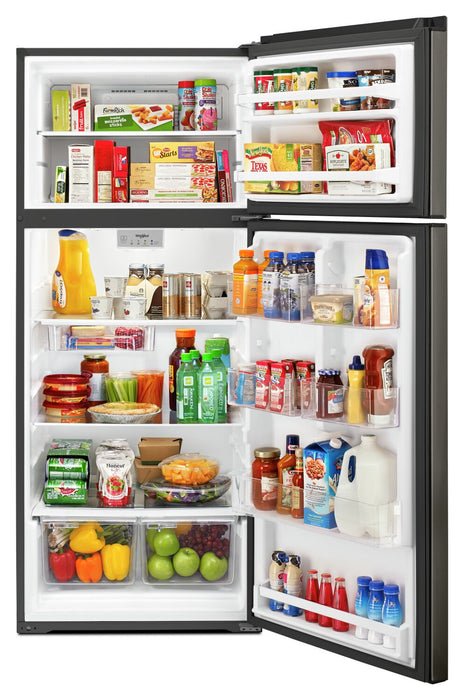 Réfrigérateur Whirlpool de 18 pi³ et de 28 po à congélateur supérieur - acier inoxydable noir - WRT518SZKV