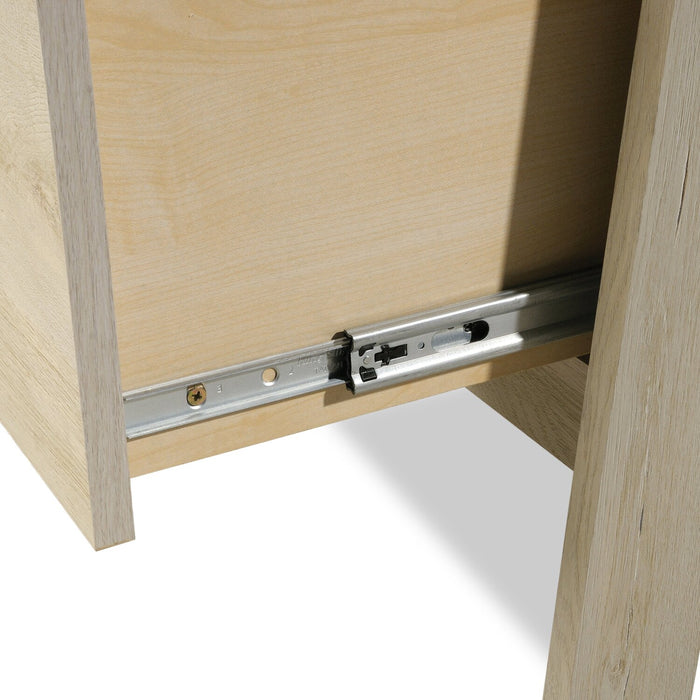  Bureau de direction Kyree de 59,06 po à 4 tiroirs - marron blanchi