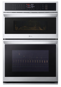  Four mural combiné électrique LG de 6,4 pi³ et de 30 po avec convection par ventilateur - acier inox…