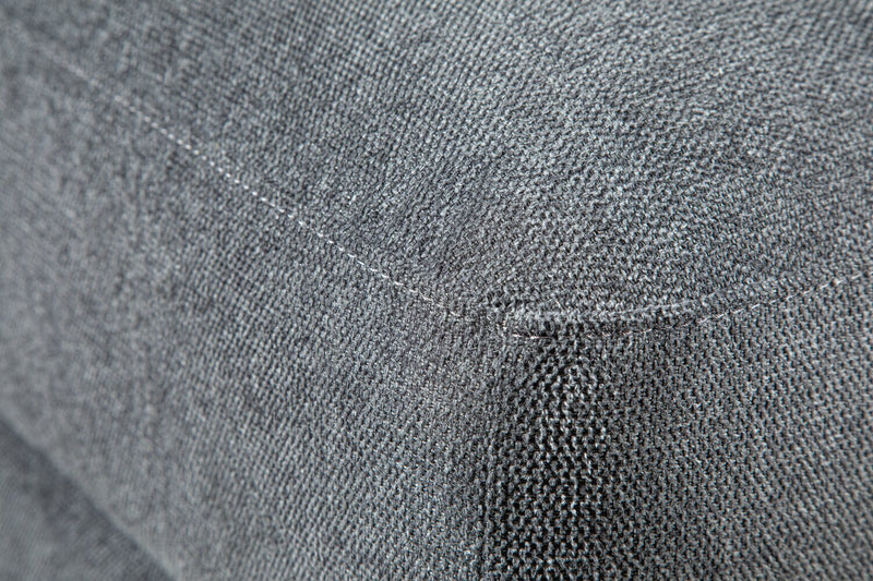 Pouf de rangement modulaire Evolve de Scott Living de 39,5 po en tissu d’apparence lin avec coussin en duvet et plumes - gris anthracite