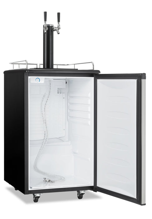 Refroidisseur de fût à bière Danby de 5,4 pi³ et de 20,5 po à deux robinets - acier inoxydable - DKC054A1BSL2DB