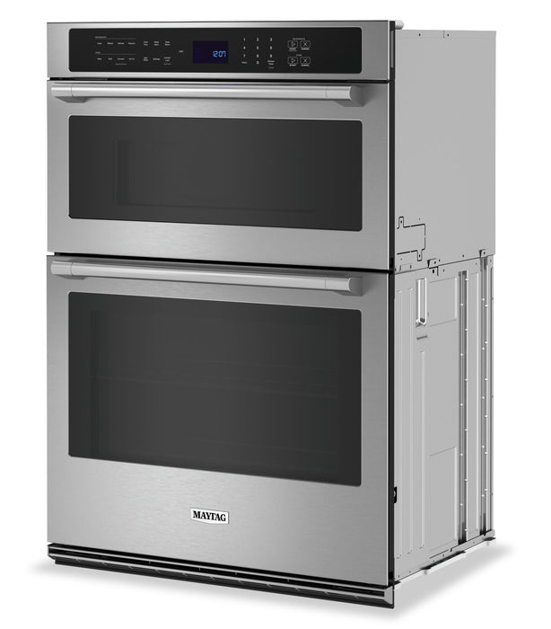 Four mural combiné électrique Maytag de 6,4 pi³ et de 30 po avec convection véritable - acier inoxydable résistant aux traces de doigts - MOEC6030LZ