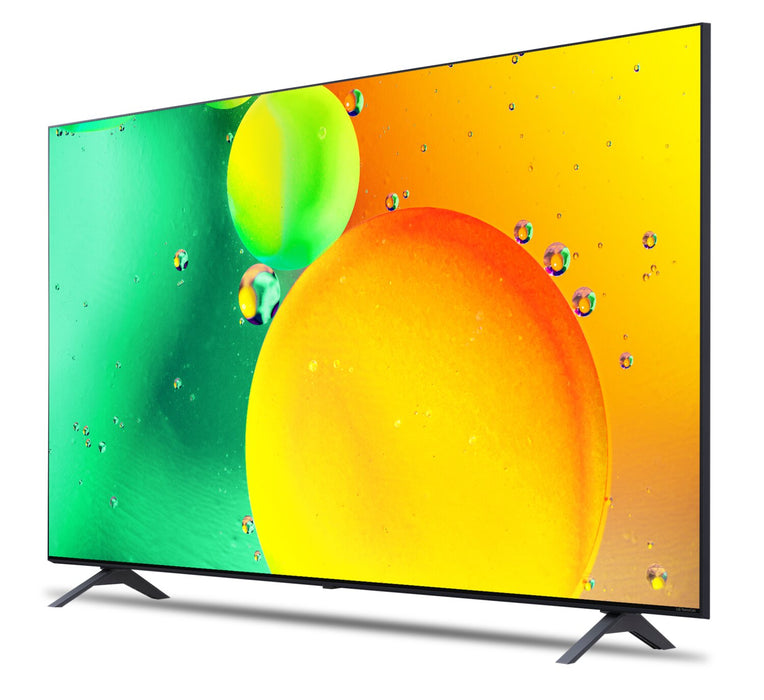 Téléviseur intelligent NanoCell LG HD 4K de 75 po à 60 Hz avec HDR10+, HGiG et ThinQMD (75NANO75UQA.ACC)