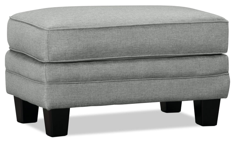Pouf Tula de 35 po fabriqué au Canada en tissu - gris brume