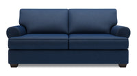  Sofa Roll de Sofa Lab de 76 po de format condo fabriqué au Canada en tissu d’apparence lin - bleu Pax Navy 