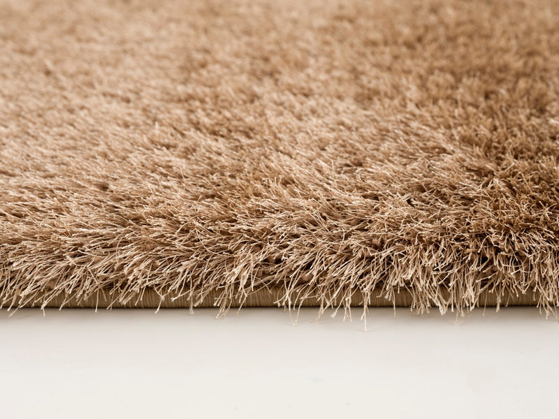 Carpette à poil long Harlow dorée - 7 pi 9 po x 9 pi 5 po