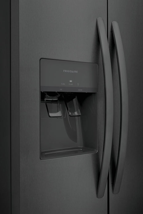 Réfrigérateur Frigidaire de 22,3 pi³ et de 33 po de profondeur standard à compartiments juxtaposés - acier inoxydable noir - FRSS2323AD