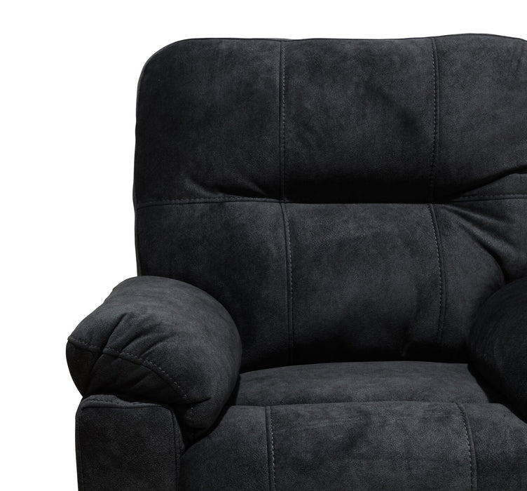 Fauteuil coulissant inclinable Gybson de 38 po fabriqué au Canada en tissu - gris graphite