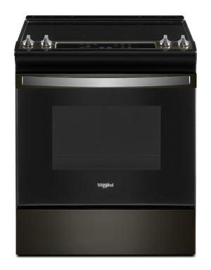 Cuisinière électrique Whirlpool de 4,8 pi³ avec autonettoyage - acier inoxydable noir - YWEE515S0LV
