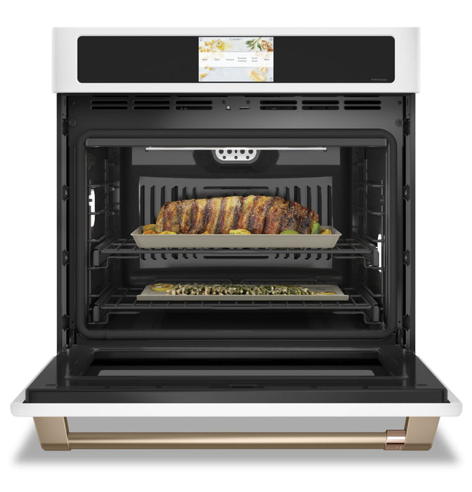 Four mural électrique Café de 5 pi³ et de 30 po avec convection européenne véritable et grilles autonettoyantes - blanc mat - CTS90DP4NW2