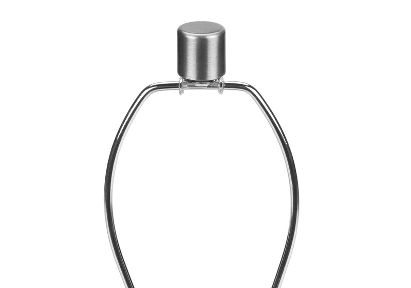 Lampe de table de 25 po en céramique grise avec base argentée