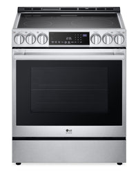  Cuisinière intelligente électrique LG Studio de 6,3 pi³ avec friture à air et convection ProBake Con…