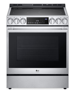 Cuisinière intelligente électrique LG Studio de 6,3 pi³ avec friture à air et convection ProBake ConvectionMD - acier inoxydable Smudge-ProofMD - LSES6338F