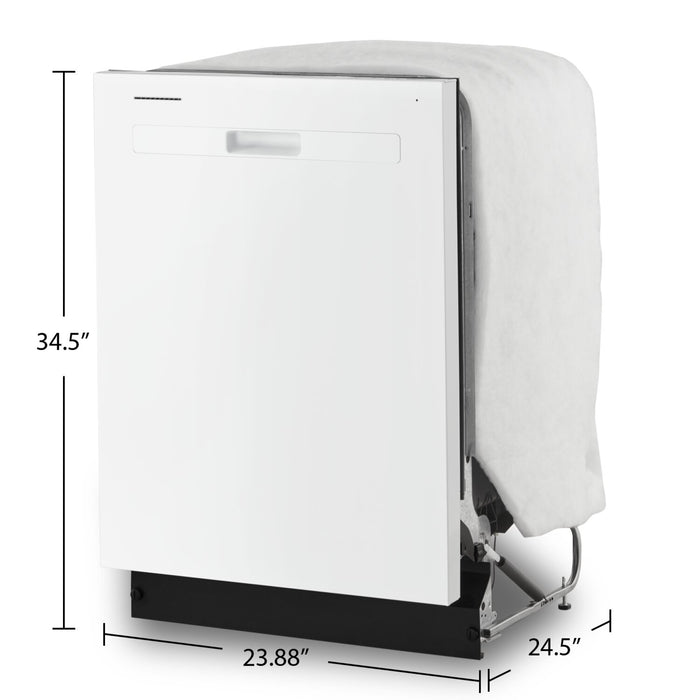 Lave-vaisselle encastré Whirlpool de 24 po et de 55 dBA avec commandes sur le dessus - blanc - WDP540HAMW