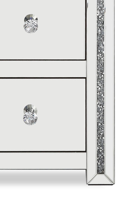 Meuble audio-vidéo somptueux Oakley 3 pièces de 98.5 po avec rangement et système de gestion des câbles pour téléviseurs jusqu’à 65 po - argenté