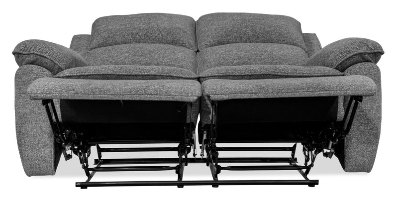 Causeuse inclinable Chandler de 60 po en tissu de chenille - gris