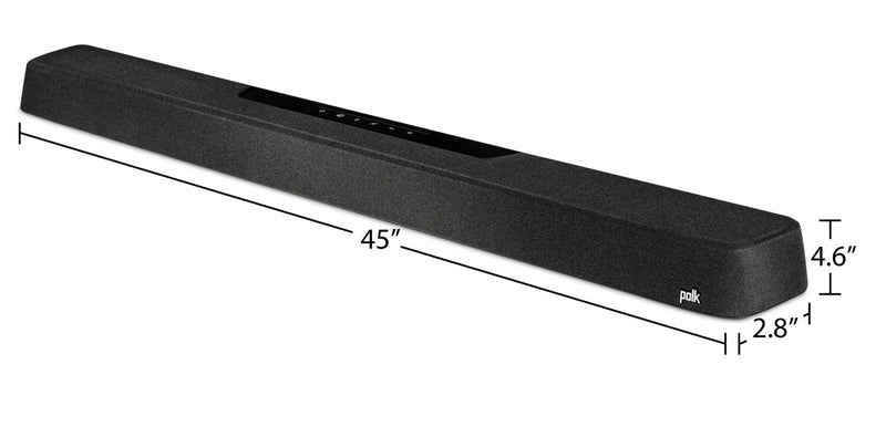  Barre de son à 5.1.2 canaux POLK avec Dolby AtmosMD, DTS:X, son 3D et caisson d’extrêmes graves sans fil (Magnifi MAX AX)