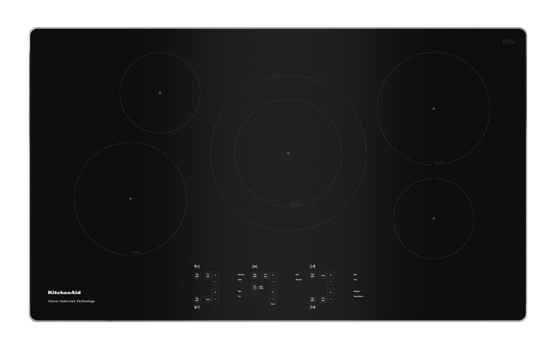 Surface de cuisson à induction KitchenAid de 36 po à 5 éléments - acier inoxydable - KCIG556JSS