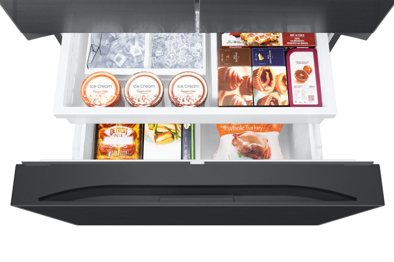 Réfrigérateur Samsung de 31 pi³ et de 36 po pleine profondeur à portes françaises - acier noir mat - RF32CG5400MTAA