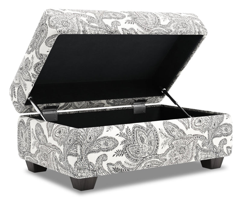 Pouf de rangement personnalisable The Trunk de Sofa Lab de 39 po fabriqué au Canada en tissu - Dalmatian multicolore