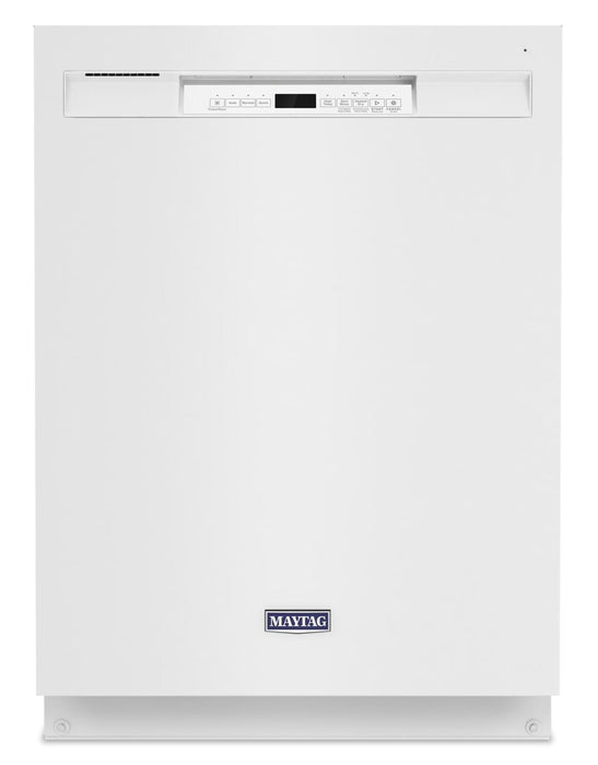 Lave-vaisselle encastré Maytag de 24 po et de 50 dBA avec commandes à l’avant - blanc - MDB4949SKW