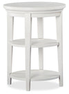 Table de bout ronde traditionnelle Heron Cove de 18 po avec tablette - pin blanc