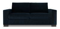  Sofa Track de Sofa Lab de 75 po de format condo fabriqué au Canada en tissu de chenille - bleu Luxury Indigo 