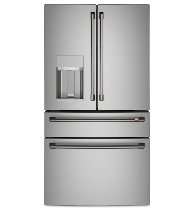 Trousse de poignées Café 4 pièces noir brossé pour réfrigérateur à portes françaises - CXQB4H4PNBT