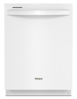 Lave-vaisselle encastré Whirlpool de 24 po et de 47 dBA avec commandes sur le dessus et 3e panier - blanc - WDT750SAKW