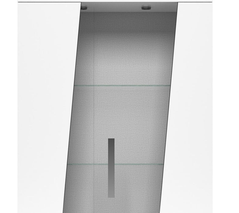 Armoire vitrée de salle à manger Raia avec rangement et tablettes d'exposition en verre - fabriquée en Italie, moderne, 40 po (L) - blanche