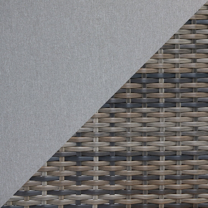 Causeuse Lilo pour la terrasse à l’extérieur - osier en résine et tissu Nuvella, résistante aux rayons UV et aux intempéries - grise