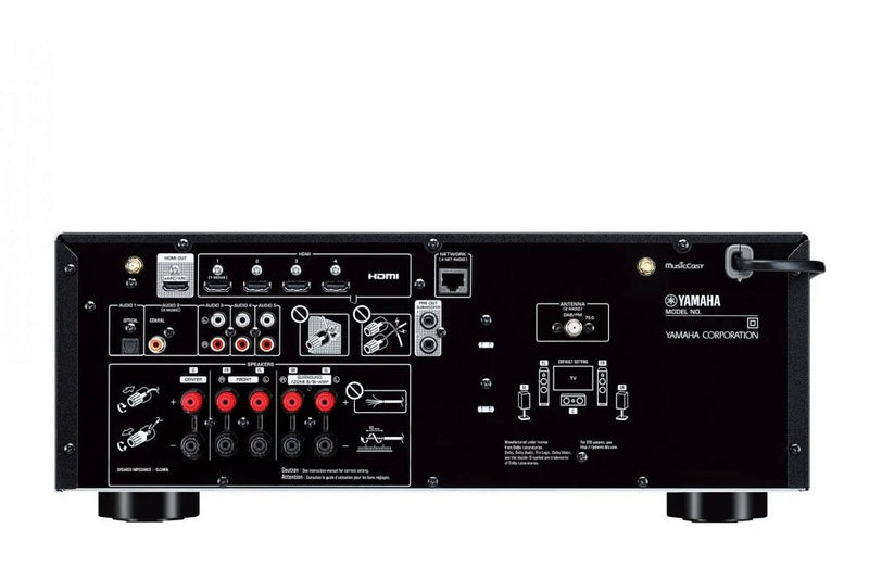 Récepteur AV Yamaha RX-V4A avec technologie CINEMA DSP 3D compatibilité assistant vocal - RXV4A B