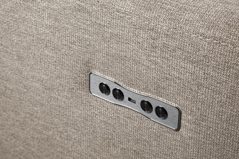 Sofa sectionnel à inclinaison électrique Adelaide 5 pièces - gris 