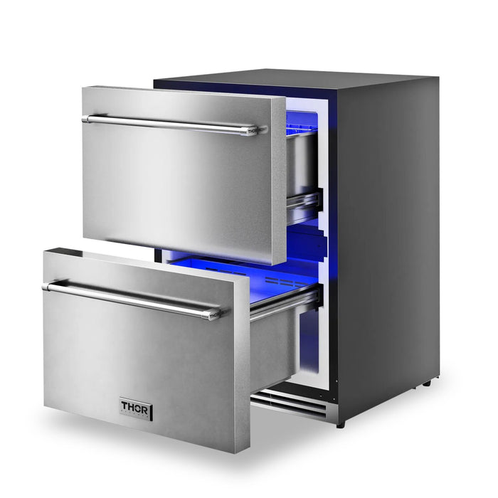 Congélateur à tiroirs Thor Kitchen de 3,36 pi3 pour l’intérieur et l’extérieur - TRZ24U