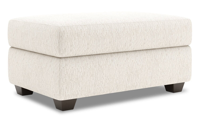 Pouf de rangement personnalisable The Trunk de Sofa Lab de 39 po fabriqué au Canada en tissu de chenille - beige Luxury Sand