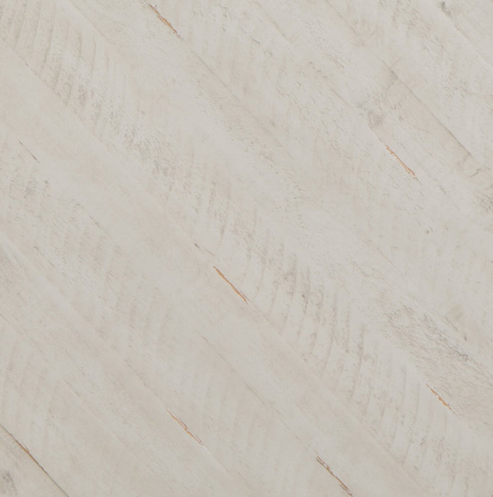 Table à café traditionnelle Bronwyn de 50 po avec rangement - pin albâtre avec base en bois à volutes