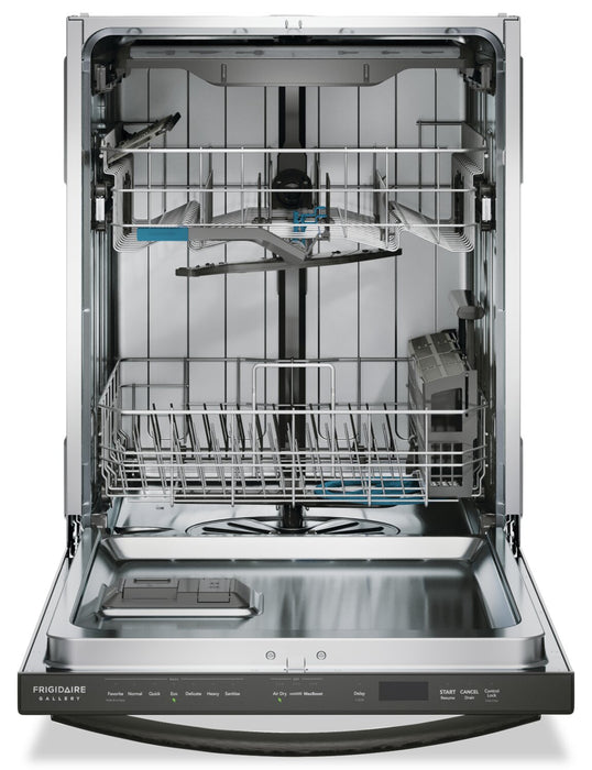Lave-vaisselle encastré Frigidaire Gallery de 24 po et de 47 dBA avec commandes sur le dessus - acier inoxydable noir Smudge-ProofMC - GDSH4715AD 