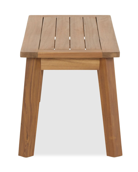Banc Bern pour la terrasse à l’extérieur - 46 po (L), acacia et fini en polyuréthanne - naturel