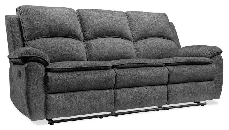 Sofa inclinable Chandler de 82 po en tissu de chenille - gris