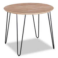 Table de salle à manger ronde Miya de 36 po (L) en acacia et métal - naturelle