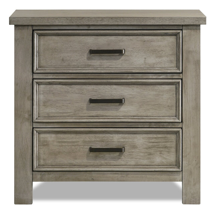 Commode Levi de 30 po (L) x 30 po (H) à 3 tiroirs en bois - gris bois de grève
