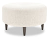 Pouf personnalisable The Curve de Sofa Lab de 31 po fabriqué au Canada en tissu de chenille - beige Luxury Sand
