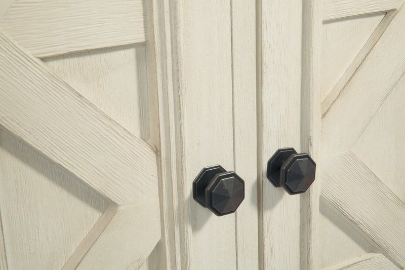 Desserte de salle à manger Isla de 57,8 po (L) avec rangement - blanc antique