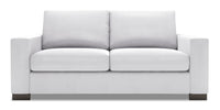  Sofa Track de Sofa Lab de 75 po de format condo fabriqué au Canada en tissu d’apparence lin - blanc Pax Ice 