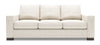 Sofa-lit personnalisable Track de Sofa Lab de 85 po fabriqué au Canada en tissu de chenille avec accoudoirs rectilignes - beige Luxury Sand