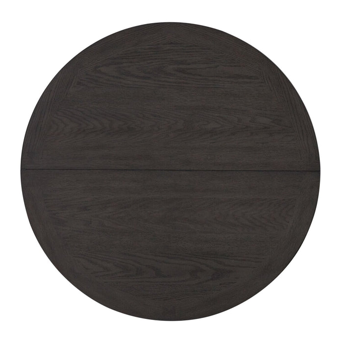 Ensemble de salle à manger Dena 5 pièces avec table ronde, rallonge de 42 po à 60 po (L) et chaises - gris tourterelle