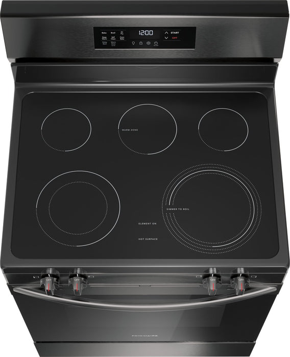 Cuisinière électrique Frigidaire de 5,3 pi³ avec friture à air et cuisson par convection - acier inoxydable noir - FCRE308CAD