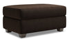 Pouf de rangement personnalisable The Trunk de Sofa Lab de 39 po fabriqué au Canada en tissu de chenille - brun Luxury Chocolate