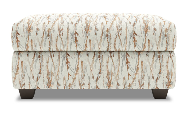 Pouf de rangement personnalisable The Trunk de Sofa Lab de 39 po fabriqué au Canada en tissu - Mineral multicolore