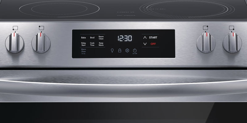 Cuisinière électrique Frigidaire de 5,3 pi³ avec élément EvenTempMC et surface de cuisson à 5 éléments - acier inoxydable - FCFE306CAS